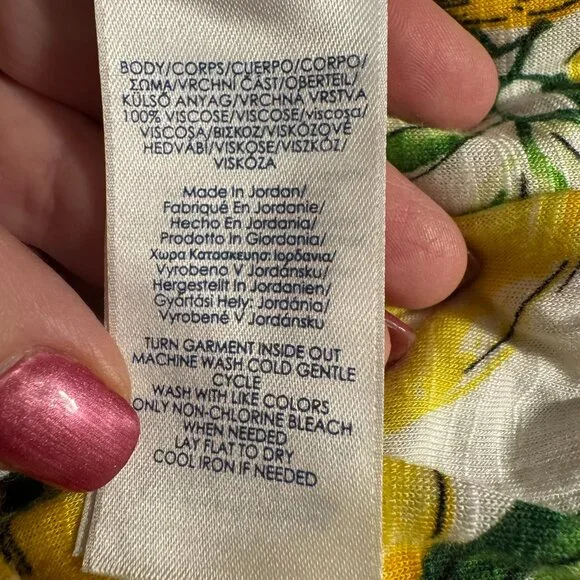 ❤️CHAPS LEMON THEME SPRING/SUMMER TOP   LARGE  #J - Picture 6 of 7